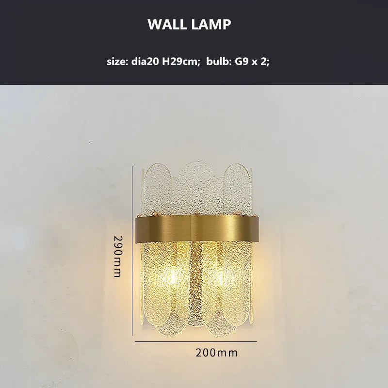 Luxury Gold Metal LED Chandeliers with Adjustable Brightness and Grey/White Glass