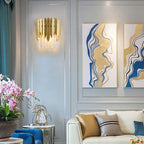 Crystal Wall Lamp: Wireless Charging Light for Bedroom, Aisle, Staircase