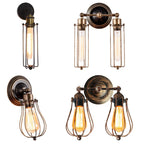 Wire Cage Industrial LED Wall Sconce for Living Room, Bar, Restaurant