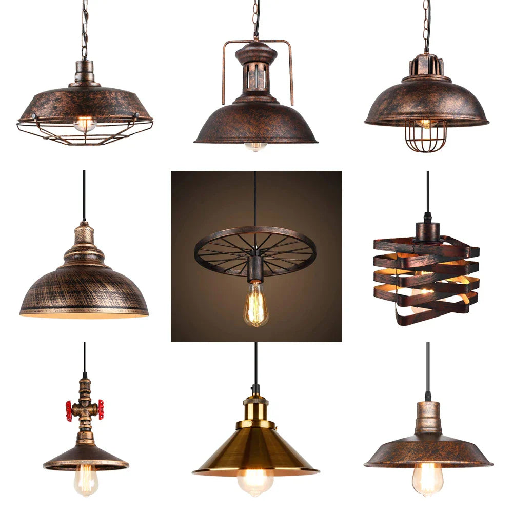 Retro Loft Pendant Lamp LED Chandelier for Home Kitchen Lighting