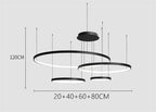 LED Ring Chandelier Ceiling Pendant Modern Round Circle Lamps