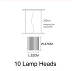 LED Chandelier: Modern Nordic Loft Hanging Light for Living Room, Restaurant, Bar