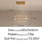 Geometric Aluminum Pendant Light for Living Bedroom Restaurant Kitchen - Modern Art Luminaire