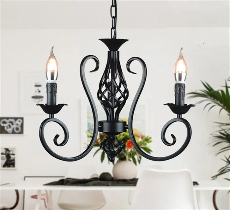 Vintage Industrial Pendant Light - Retro Nordic Iron Loft Hanging Lamp for Home Lighting