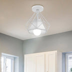 Iron Cage Ceiling Light Fixture Retro Nordic Design Home Kitchen Lamp