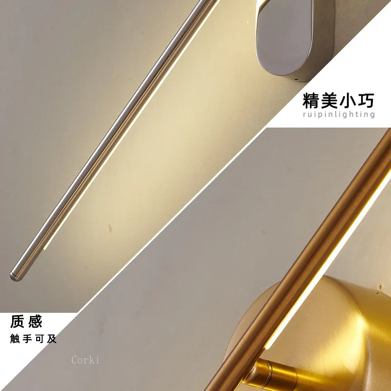 Gold Geometric Wall Lamp for Living Room, Bedroom, and Hotel Aisle