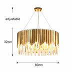 Nordic Modern Crystal Ceiling Chandelier LED Lights for Luxury Home Decor