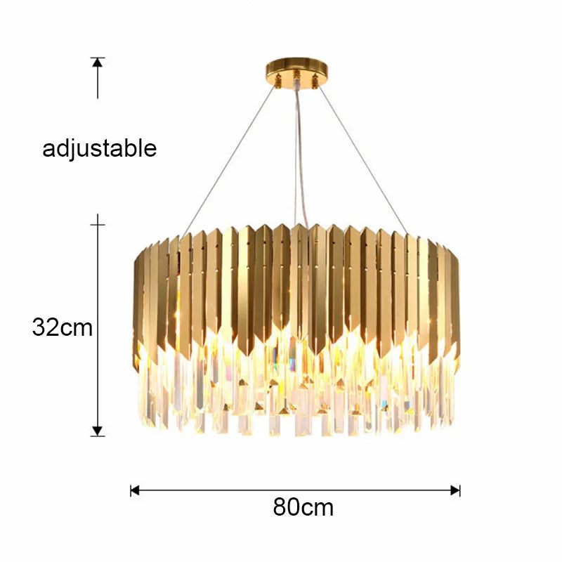 Nordic Modern Crystal Ceiling Chandelier LED Lights for Luxury Home Decor