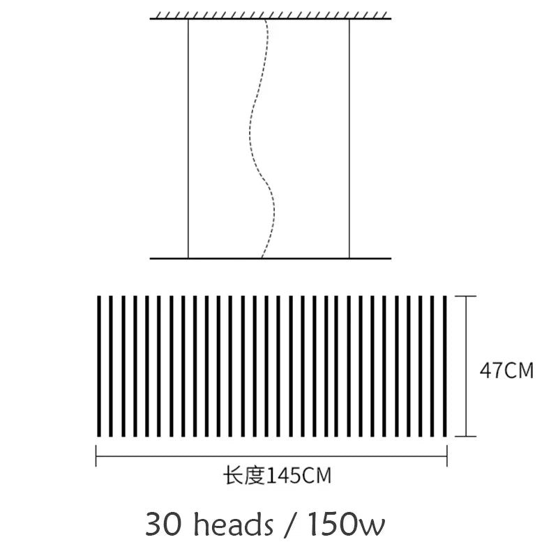 Modern LED Chandelier with Dimmable Control - Stylish Lighting for Home and Hotel