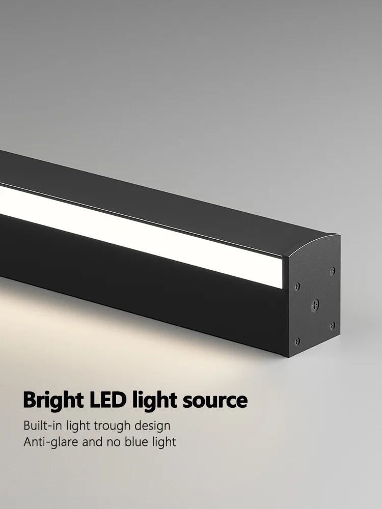 Black LED Wall Lamp for Bedroom Living Room Aisle Sofa Background