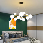 Nordic Glass Ball Pendant Light Gold/Black Dining Living Room Decor Afralia™