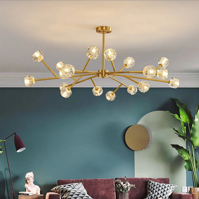 Crystal LED Chandelier Ceiling Light for Elegant Home Décor