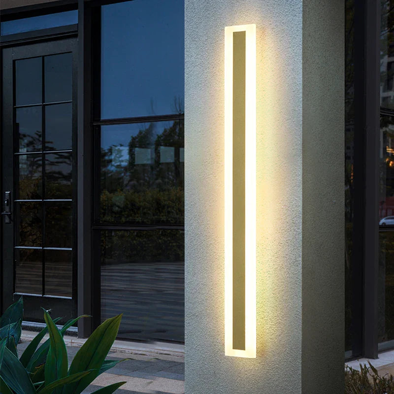 LED Wall Lamp: Waterproof, Dimmable, Aluminum, Outdoor Sconce Light - Gold