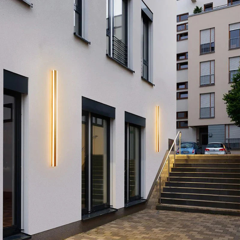 Outdoor LED Wall Lamp Gold Light for Garden Porch Sconces