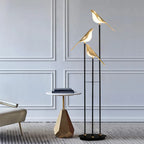 Luxury Bird Floor Lamp: Postmodern LED Golden Garden Study Living Room Lighting