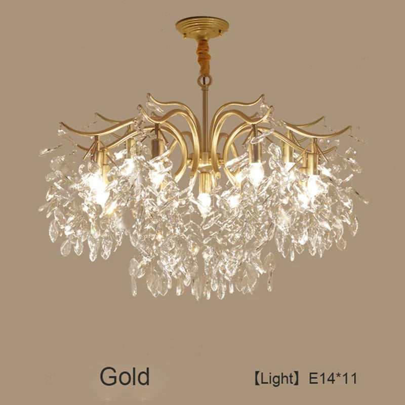 Crystal LED Chandelier: Luxury Indoor Lighting for Home, Kitchen, Living Room