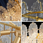 Luxury French Glass Flower Chandelier by - Vintage Nostalgic Modern Design