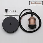 Vintage E27 Socket Pendant Lights with Edison Bulb Lamp Bases