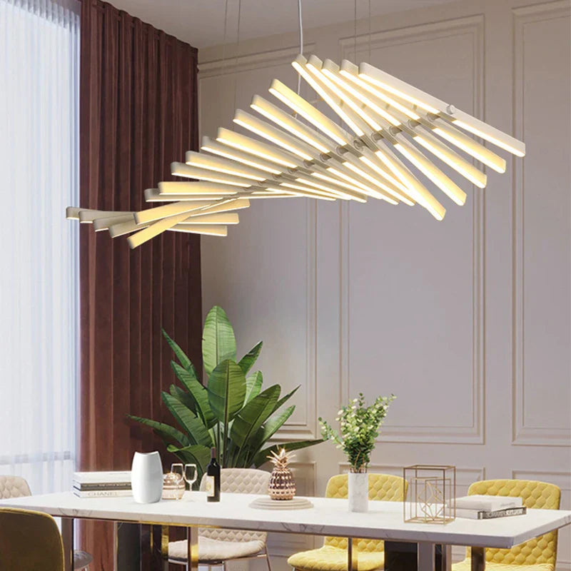 Modern LED Chandelier with Dimmable Control - Stylish Lighting for Home and Hotel