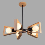Windmill Wooden Chandelier - LED Loft Industrial Lighting for Home Decor
