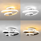 Spiral LED Ceiling Light: Modern Minimalist Indoor Lighting Fixture for Living Room