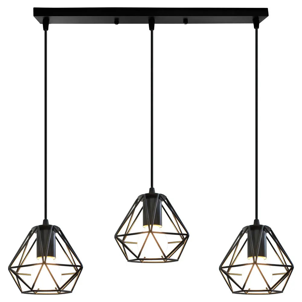 Cage Pendant Light: Modern Nordic Vintage Retro Loft Industrial Metal Hanging Fixture