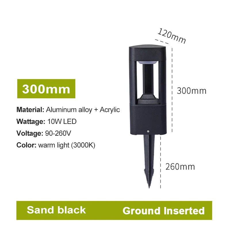 LED Bollard Lawn Lamp: Stylish Waterproof Outdoor Garden Path Light