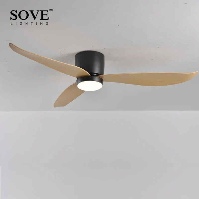 LED Ceiling Fan with Remote Control, Modern Design, Bedroom Decor, 220V