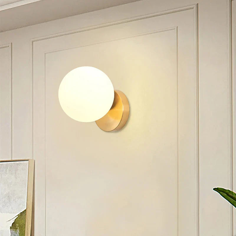 Glass Ball Wall Lamp: Modern Minimalist Nordic Style, Luxury Bedroom Lighting