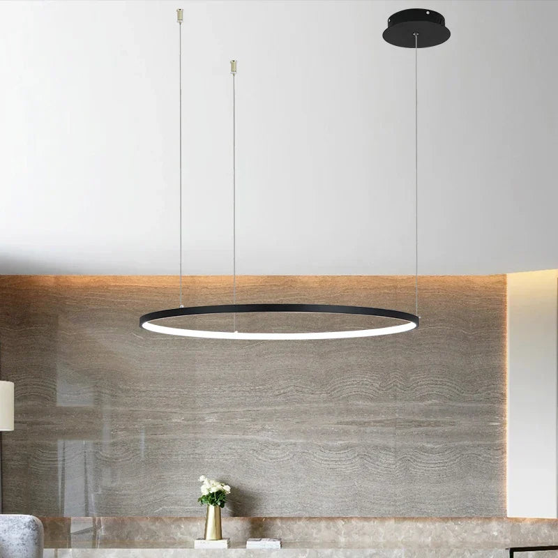 Circular LED Chandelier: Modern Circle Lights for Interior Lighting Engineering