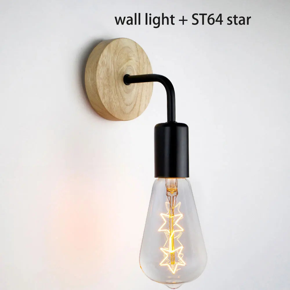Vintage Industrial Wall Lamp Dimmable E27 Light Bulb Wall Light