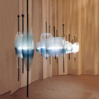 Night Flow Teardrop Glass Pendant Light in Blue - Italian Design Replica