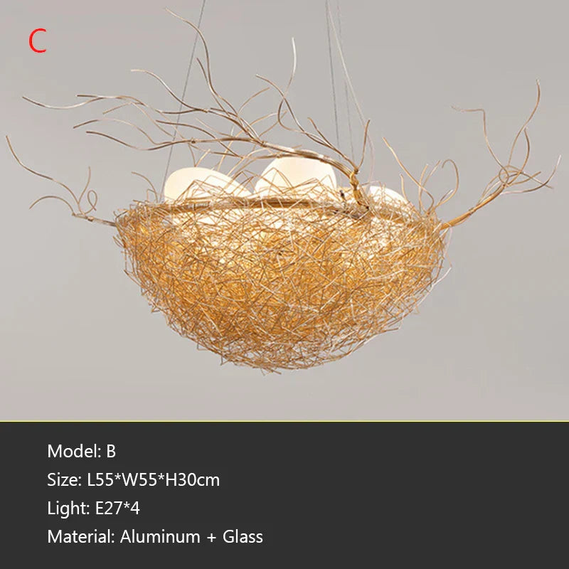 Bird's Nest LED Pendant Light for Dining Room, Cafe, Bar, Restaurant Decor