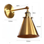 Elegant Gold Wall Sconce for Garden Corridor Lighting