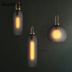 Luxe Glass Ball Pendant Lights: LED Nordic Hanging Lamp for Home Art Decor
