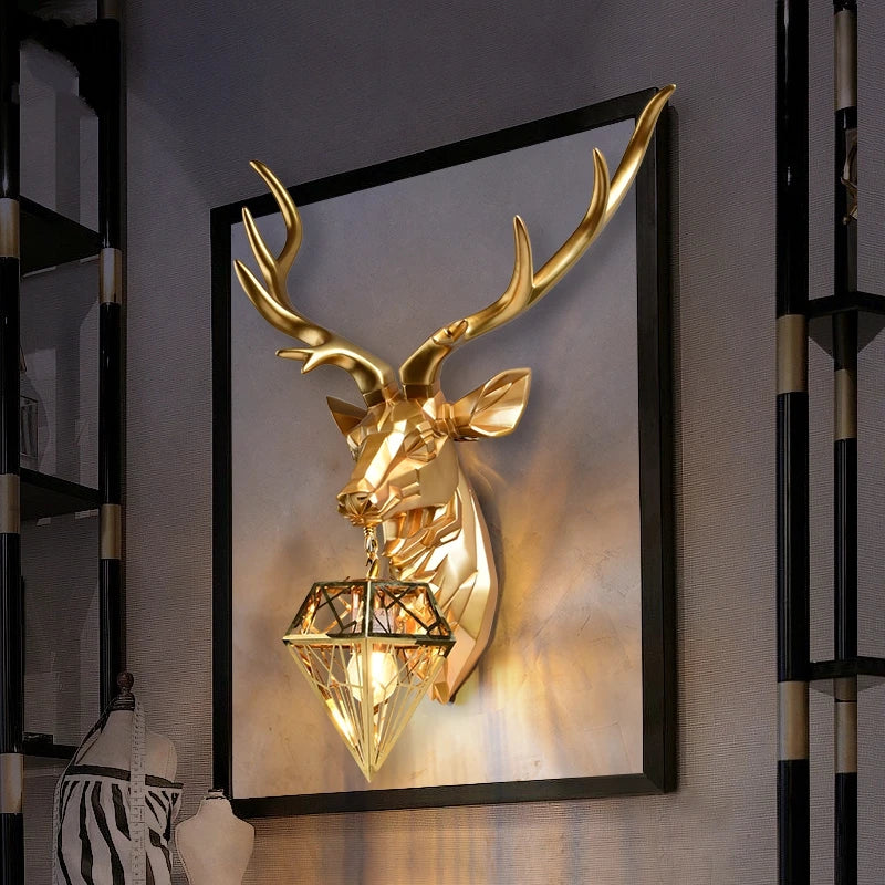 Nordic Antler Wall Lamp Modern Deer Buckhorn Wall Lights for Home Decor.
