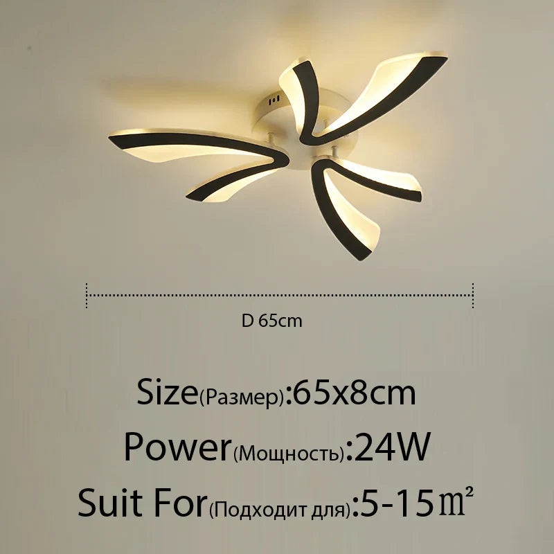 Modern LED Ceiling Chandelier for Home Living Room Bedroom Dining, Remote Control Lighting Fixtures