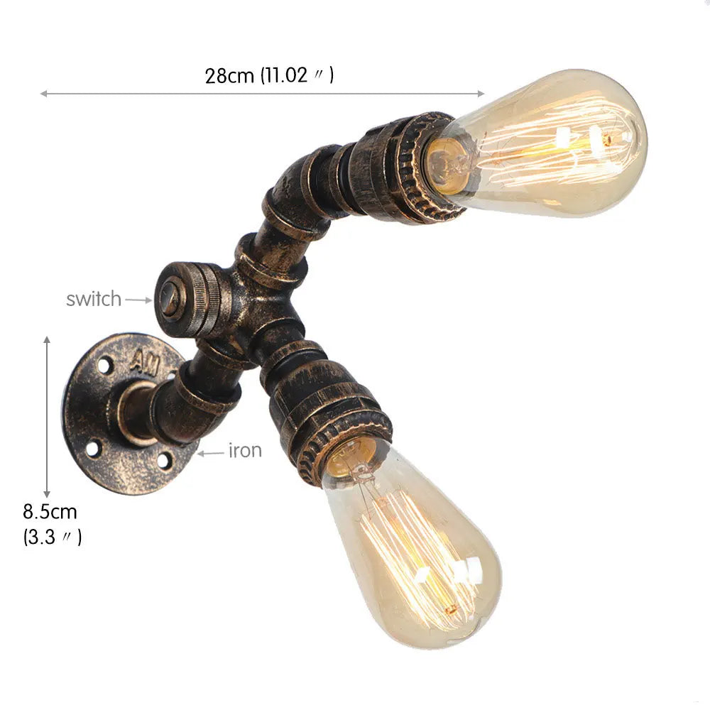 Rustic Edison Bulb Wall Sconces for Home Lighting Fixture