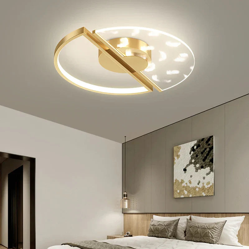 Luxury LED Feather Ceiling Light: Modern Dimmable Fixture for Bedroom & Living Room