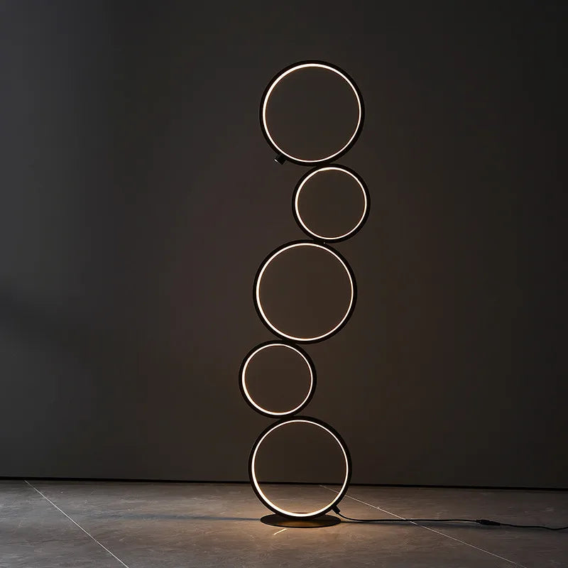 Modern Ring LED Floor Lamp for Home Decor and Lighting