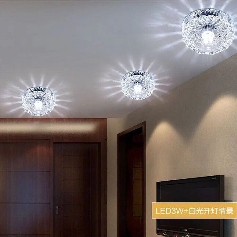 Modern Crystal Ceiling Lights for Elegant Living Room and Corridor Lighting