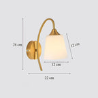 Brass Glass Wall Sconce Lighting, Classic Nordic Loft Interior Fixture