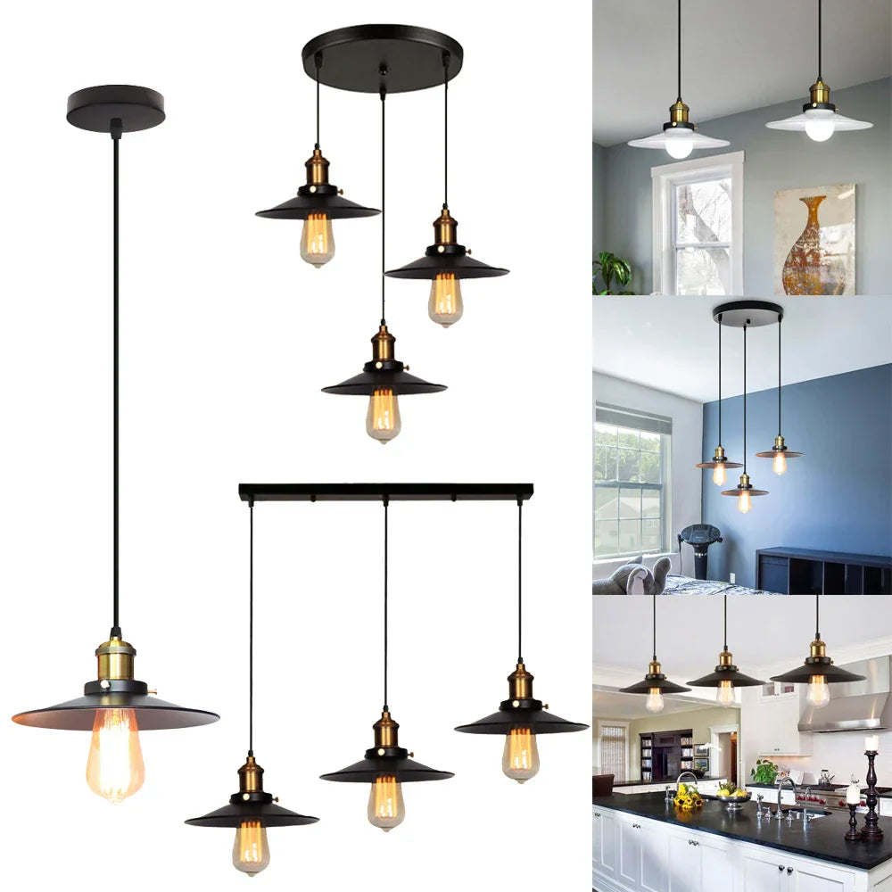 Retro Industrial Pendant Chandelier LED Ceiling Lamps for Kitchen Living Room