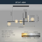 LED Chandelier: Modern Whole House Indoor Lighting for Bedroom, Living Hall, and Dining Room