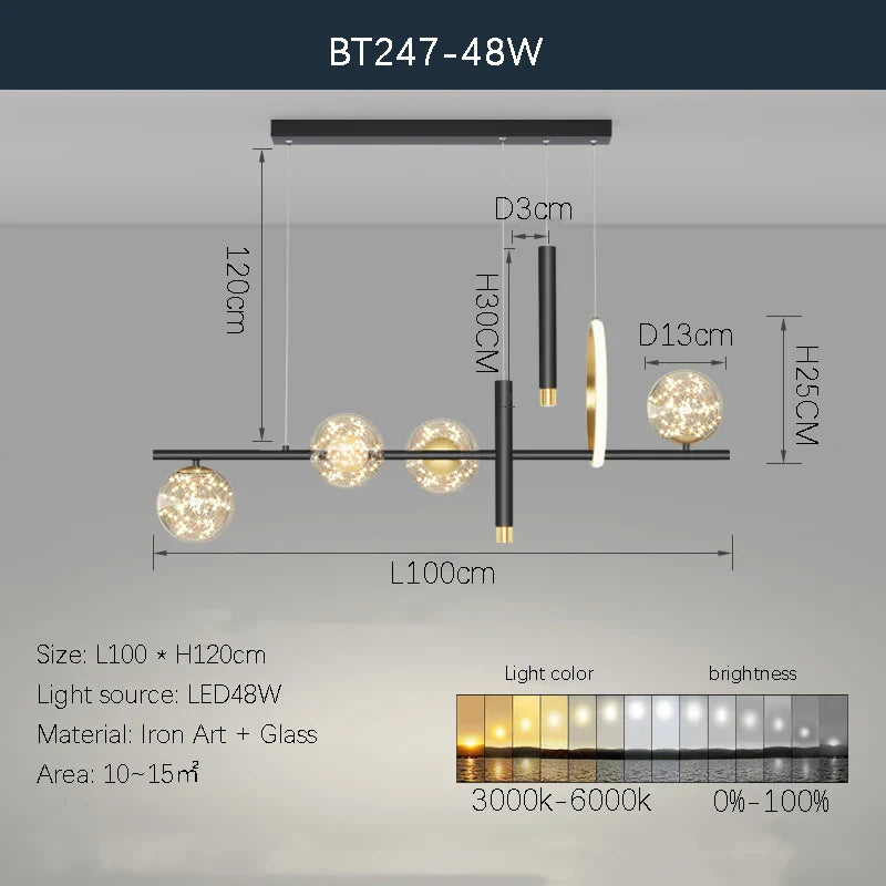 LED Chandelier: Modern Whole House Indoor Lighting for Bedroom, Living Hall, and Dining Room