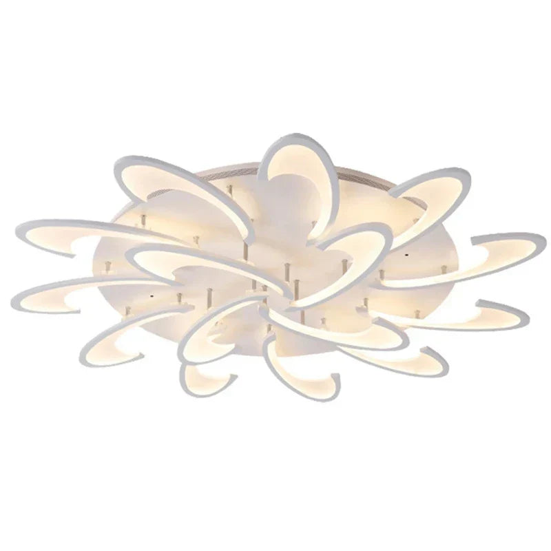 Petal Ceiling Lamp - Modern Black White Minimalist Lighting