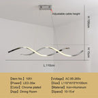 Modern Nordic LED Pendant Light - Chrome/Gold Plated Finish