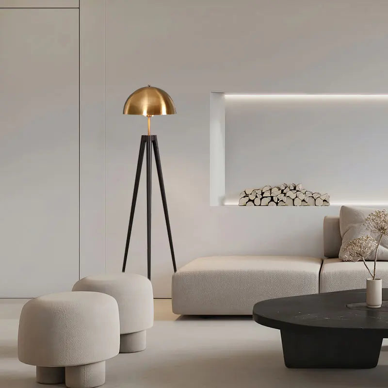 Tripod Mushroom Floor Lamp Vintage Design for Living Room Bedroom Home