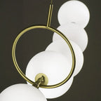 Glass Ball Chandelier: Modern LED Dining Table Lighting for Living Room, Bedroom, Villa.