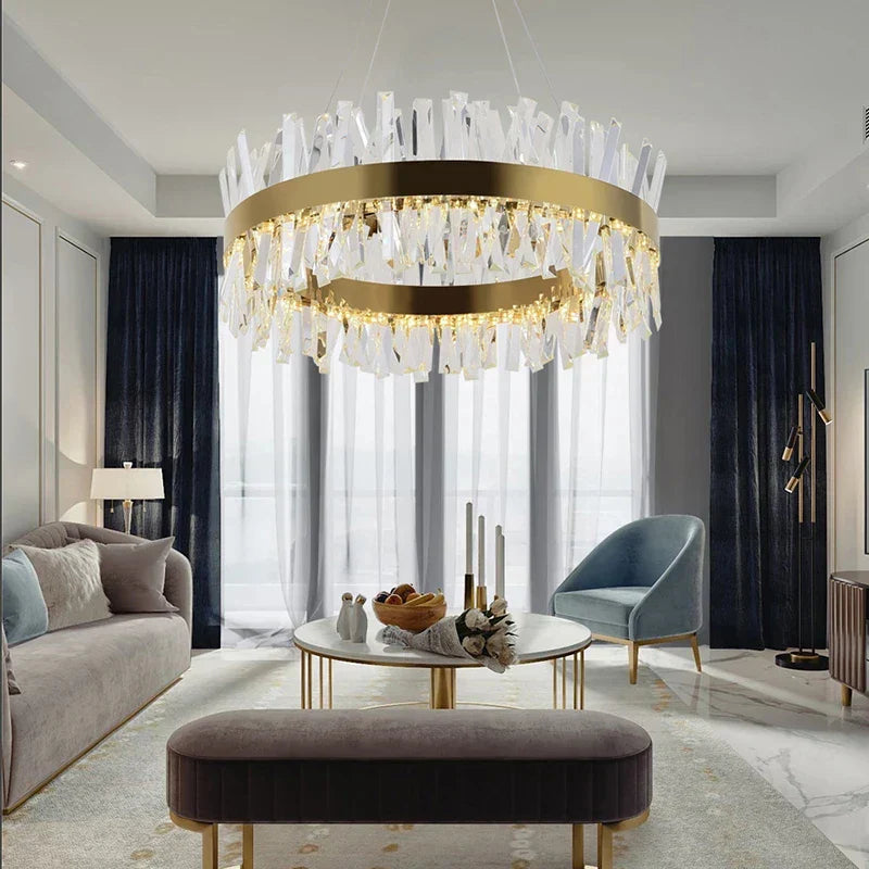 Luxury LED Crystal Chandelier for Living Room & Restaurant Décor
